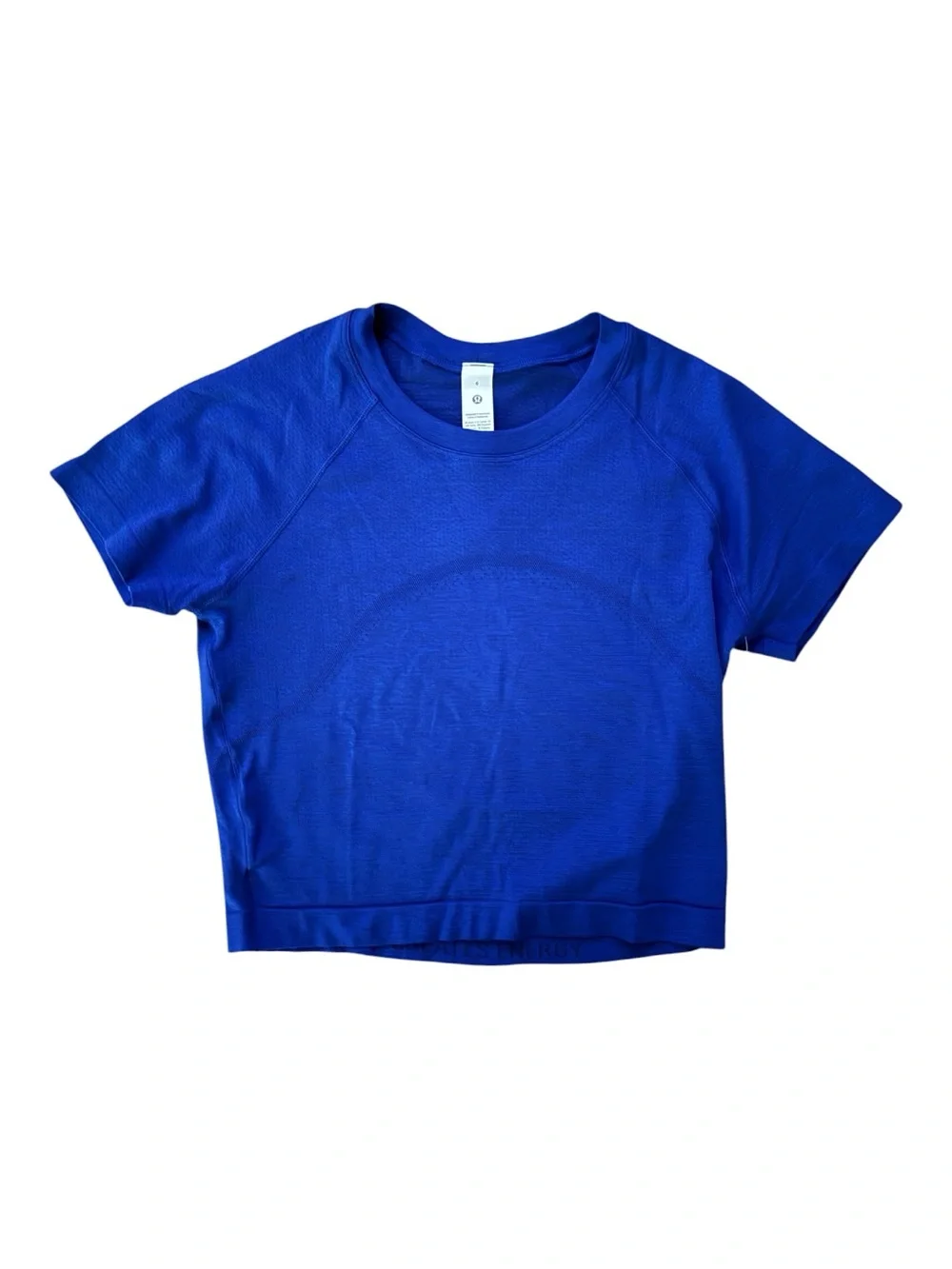 Lululemon Swiftly Tech Cropped Short Sleeve Shirt 2.0 Clubhouse Blue Size 6 NWT